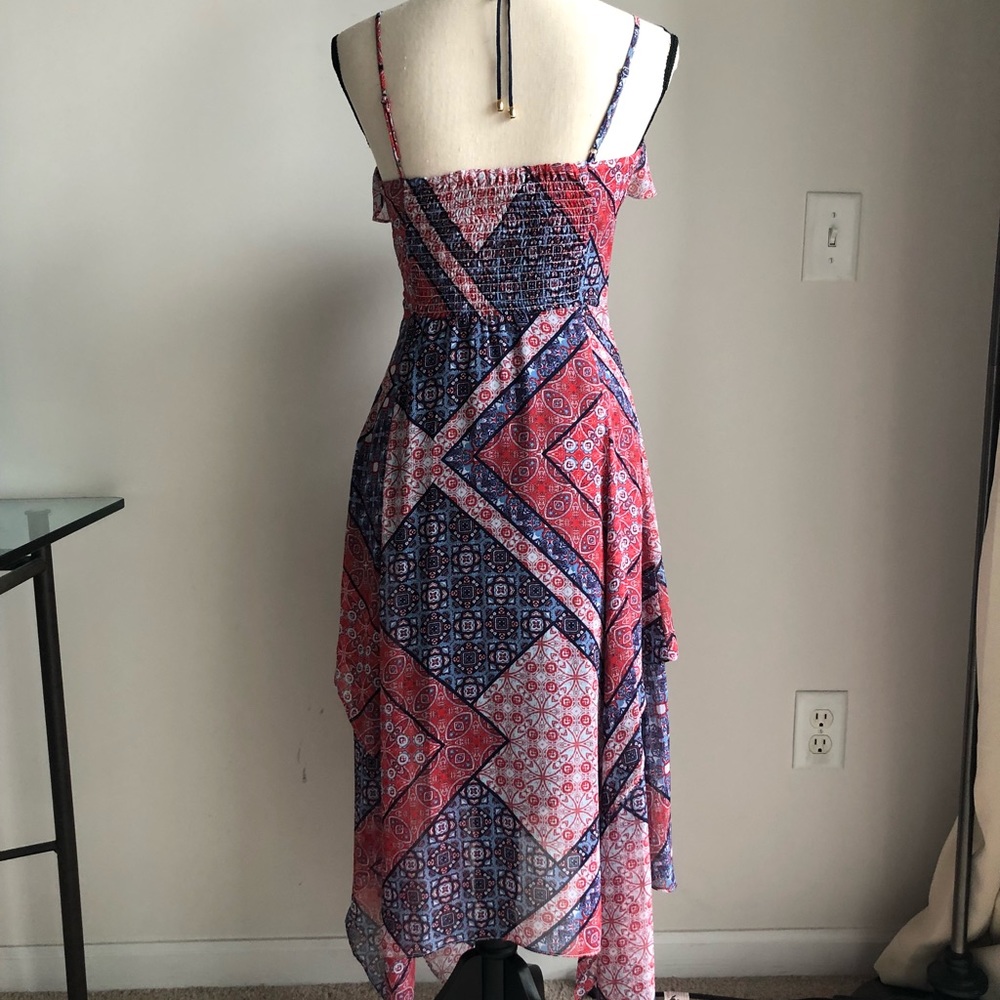 Multi-print strap dress